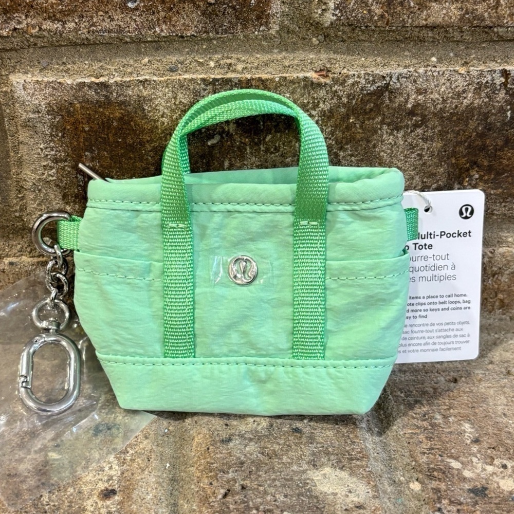 NWT Lululemon Daily Multi Pocket Nano Tote In Citra Lime